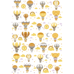 Ambiance - sticker stickers frise chambre enfant animaux volants vers le soleil