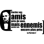 Ambiance - sticker sticker gardez vos ennemis encore plus pr�s - le parrain 2