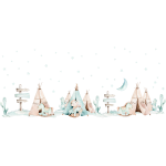 Ambiance - sticker stickers g�ants nuit �toil�e sous les tipis indiens