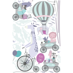Ambiance - sticker stickers girafes et ses amis saltimbanques
