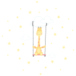 Ambiance - sticker stickers girafe et la balan�oire magique