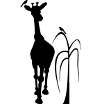 Ambiance - sticker sticker girafe et oiseau