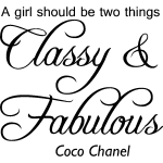 Ambiance - sticker sticker a girl should be two things - coco chanel