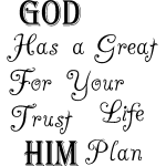 Ambiance - sticker sticker god has a great plan for your life