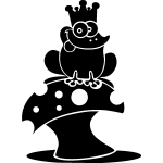 Ambiance - sticker sticker grenouille sur un champignon