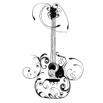 Ambiance - sticker sticker guitare artistique