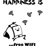 Ambiance - sticker sticker happiness is free wifi