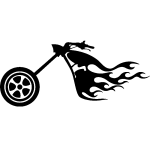 Ambiance - sticker sticker harley en flammes