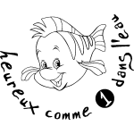 Ambiance - sticker sticker heureux comme un poisson dans l'eau