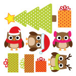 Ambiance - sticker sticker hiboux de no�l