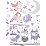 Ambiance - sticker stickers hiboux et oiseaux jouant aux indiens