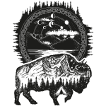 Ambiance - sticker sticker hipster bison et nature