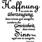 Ambiance - sticker sticker hoffnung ist nicht die �berzeugung (vaclav havel)