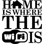 Ambiance - sticker sticker home is where the wifi is