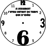 Ambiance - sticker sticker horloge le temps et les id�es
