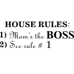 Ambiance - sticker sticker house rules 2 r�gles