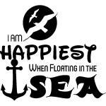 Ambiance - sticker sticker i am happiest when floating in the sea