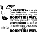 Ambiance - sticker sticker i'm beautiful in my way - lady gaga