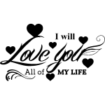 Ambiance - sticker sticker i will love you all of my life