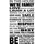 Ambiance - sticker sticker in house we' re family
