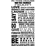 Ambiance - sticker sticker in house we're family love , laugh . . .