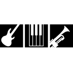 Ambiance - sticker sticker instrument de musique