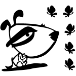 Ambiance - sticker sticker interrupteur petit chien masqu� et ses amis