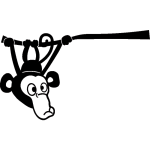Ambiance - sticker sticker interrupteur singe sur une branche