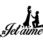 Ambiance - sticker sticker je t'aime - demande en mariage