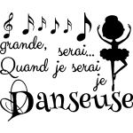 Ambiance - sticker sticker quand je serai grande, je serai danseuse