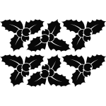 Ambiance - sticker sticker jeu de feuilles de houx