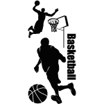 Ambiance - sticker sticker les joueurs de basket