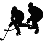 Ambiance - sticker sticker joueurs de hockey sur glace