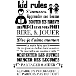 Ambiance - sticker sticker kid rules, respecter les autres