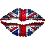 Ambiance - sticker sticker kiss union jack effet pavé Ambiance - sticker sticker kiss union jack effet pavé