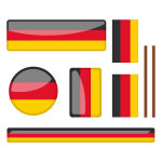 Ambiance - sticker sticker kit de divers drapeaux allemands