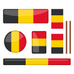 Ambiance - sticker sticker kit de divers drapeaux belges