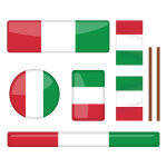 Ambiance - sticker sticker kit de divers drapeaux italiens