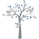 Ambiance - sticker stickers koalas jouant sur l'arbre