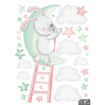 Ambiance - sticker stickers lapin dormeur parmis les �toiles