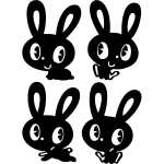 Ambiance - sticker sticker lapins marrants