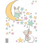 Ambiance - sticker stickers lapin et souris � la qu�te des �toiles