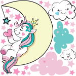 Ambiance - sticker sticker licorne princesse aux pays des r�ves