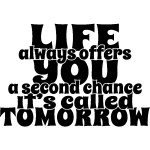 Ambiance - sticker sticker life always offers you a second chance