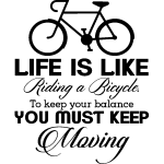 Ambiance - sticker sticker life is like riding a bicycle design