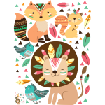 Ambiance - sticker stickers lion et les plumes magiques