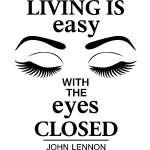Ambiance - sticker sticker living is easy - john lennon