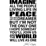 Ambiance - sticker sticker living life in peace - john lennon design
