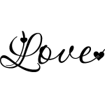 Ambiance - sticker sticker love calligraphie