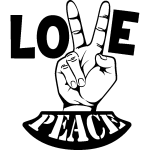 Ambiance - sticker sticker love, peace